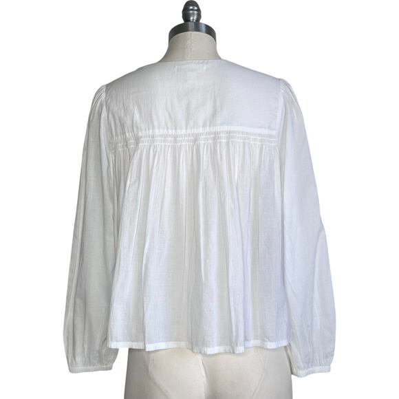 Treasure & Bond Light Wrap Blouse Top in White - Picture 2 of 6